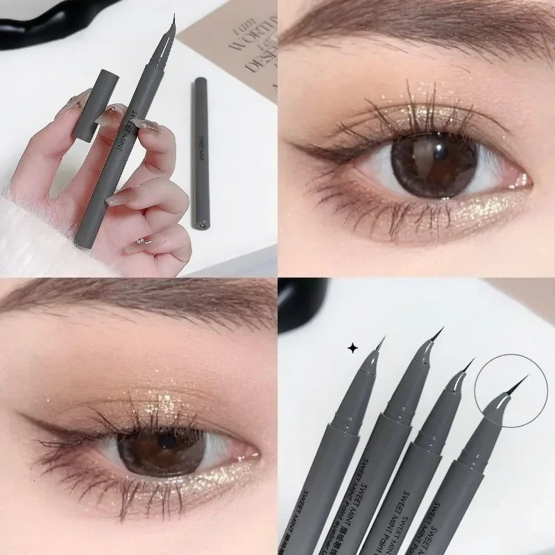 Ultrafine Matte Liquid Eyeliner Pencil Waterproof Quick Drying Black Brown Lying Silkworm Lower Eyelash Eye Makeup 1pc 251213