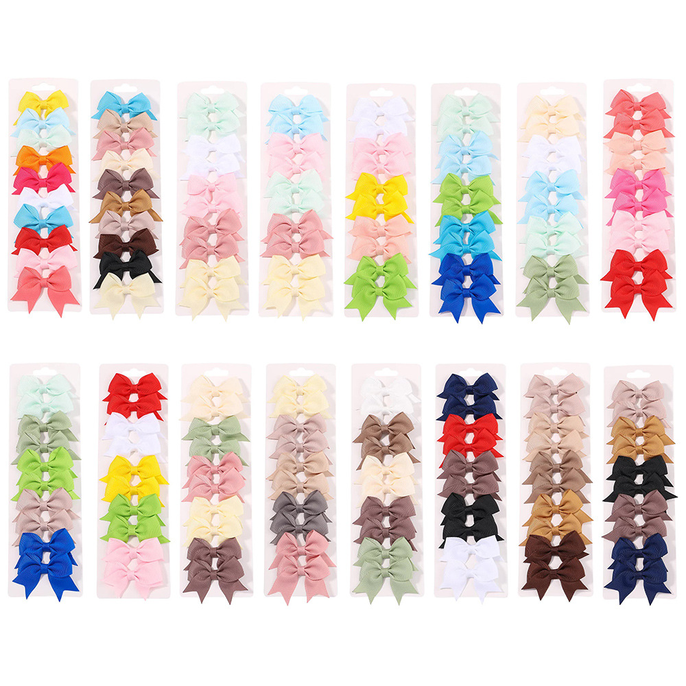 10Pcs/set Toddler Bows Hair Clips for Baby Newborn Handmade Ribbon Bowknot Infant Hairpin Barrettes Kids Hair Accessories C2024