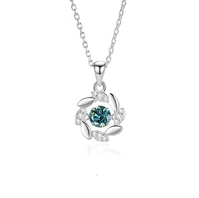 Moissanite Woman Pendant Sier For Women Chains Party Bridal Fine Jewelry 925sterling Silver Necklace cb0