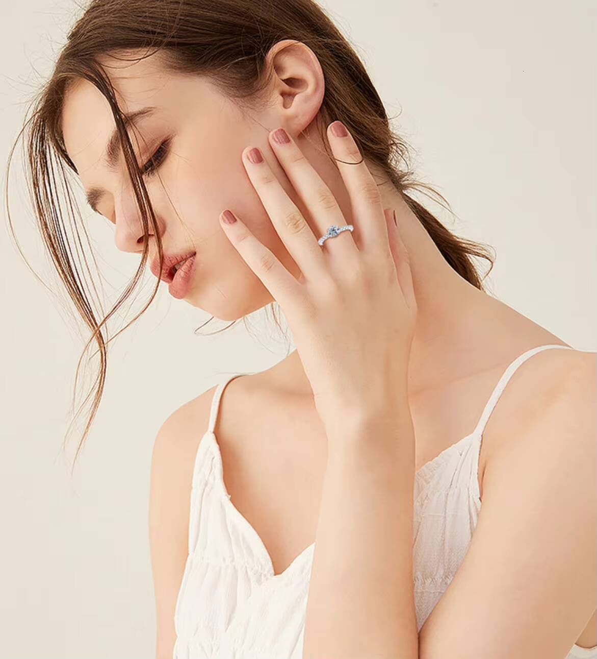 Silver Wedding Promise VVS Moissanite Women Ring 18k Gold 925 Silver Moissanite Engagement Rings Moissanite Ring