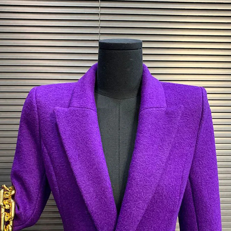 Fashionable Womens Woolen Coat 2025 Winter Slim Shaping HighQuality Thickened Warm Autumn H679 251216