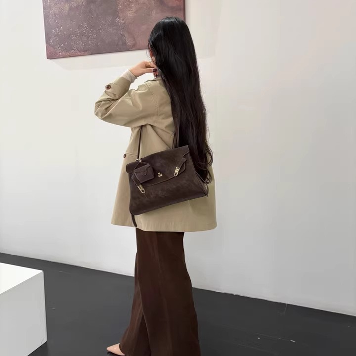 Autumn And Winter Leather Tote Bag Large Capacity Single Shoulder Under The Armpit Tote Bag Retro Commuting Assorted Mother Bag Female