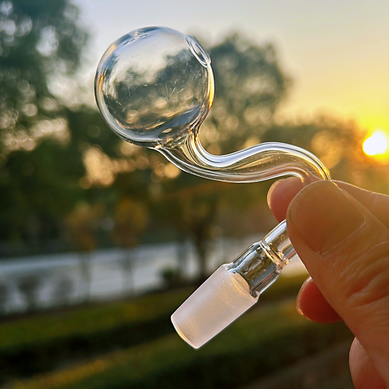 Shenzhuglass 10mm 14mm 18mm male female clear thick glass burner water pipes for glass bongs thick big bowls