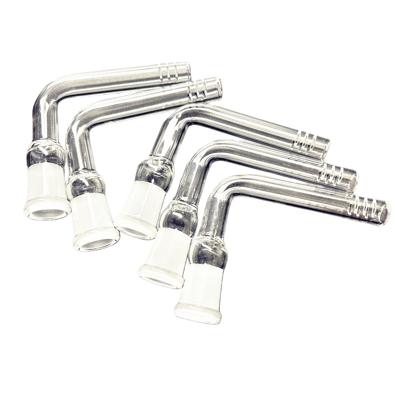 Shenzhuglass 90 degree Glass Downstem Diffuser Smoking Accessories 14mm 18mm Male Female Down Stem Dropdown Adapters