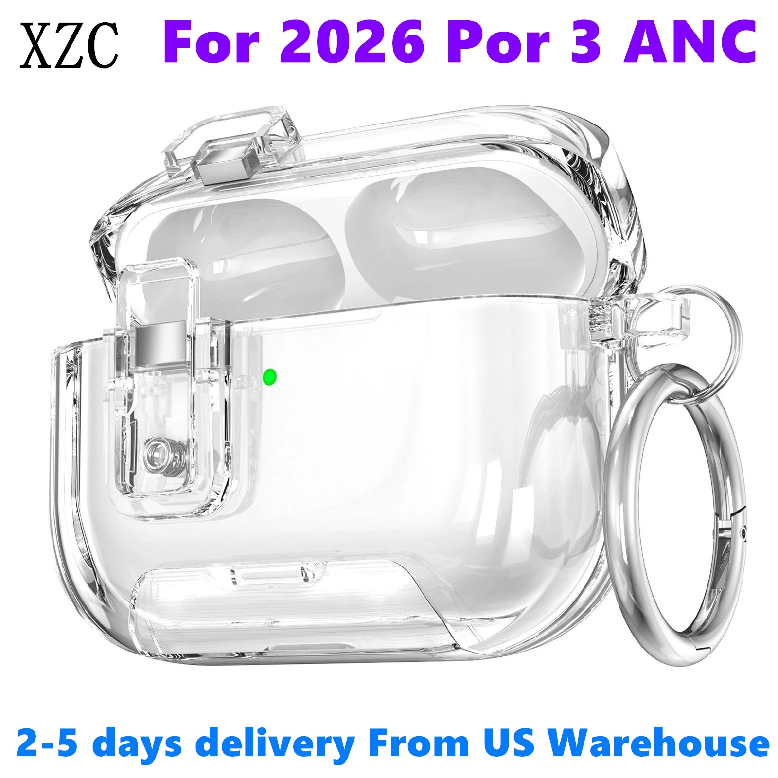 USA Stock XZC Case For Airpods Pro3 2 Air Pods 4 5 6 3 Earphones Airpod Bluetooth Headphone Accessories Solid Silicone Cute Protective Case