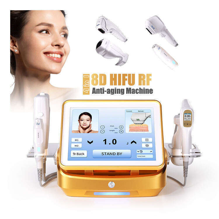 5 In 1 Hifu Ultrasonic One Press 12Lines 8D Hifu Machine Smas Painless 4D 7D Wrinkle Removal Anti-Aging Cartridge For Full Body