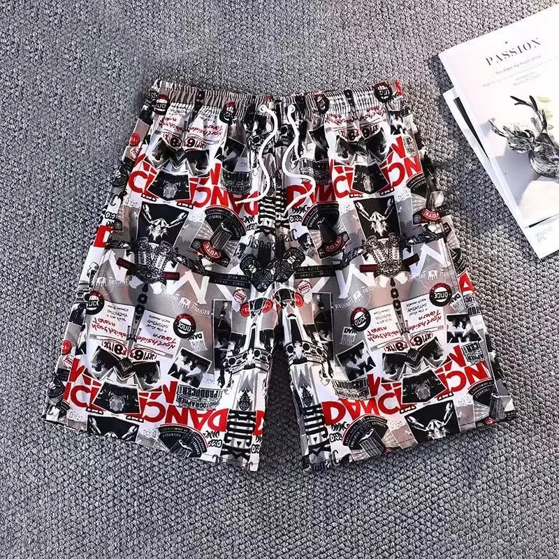American Fashion Trend Sell Pattern Patch Casual Shorts Men Street Y2K Hip Hop Retro Sports Shorts Harajuku Punk Rock Shorts 251223