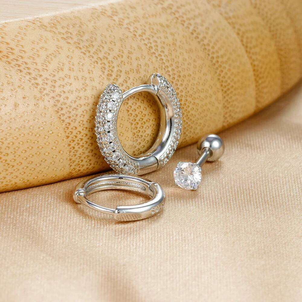 ZAKOL 3PCS New Trendy Round Circle Hoop Earrings Set for Women Tiny Cartilage Piercing Earring Jewelry aretes de mujer