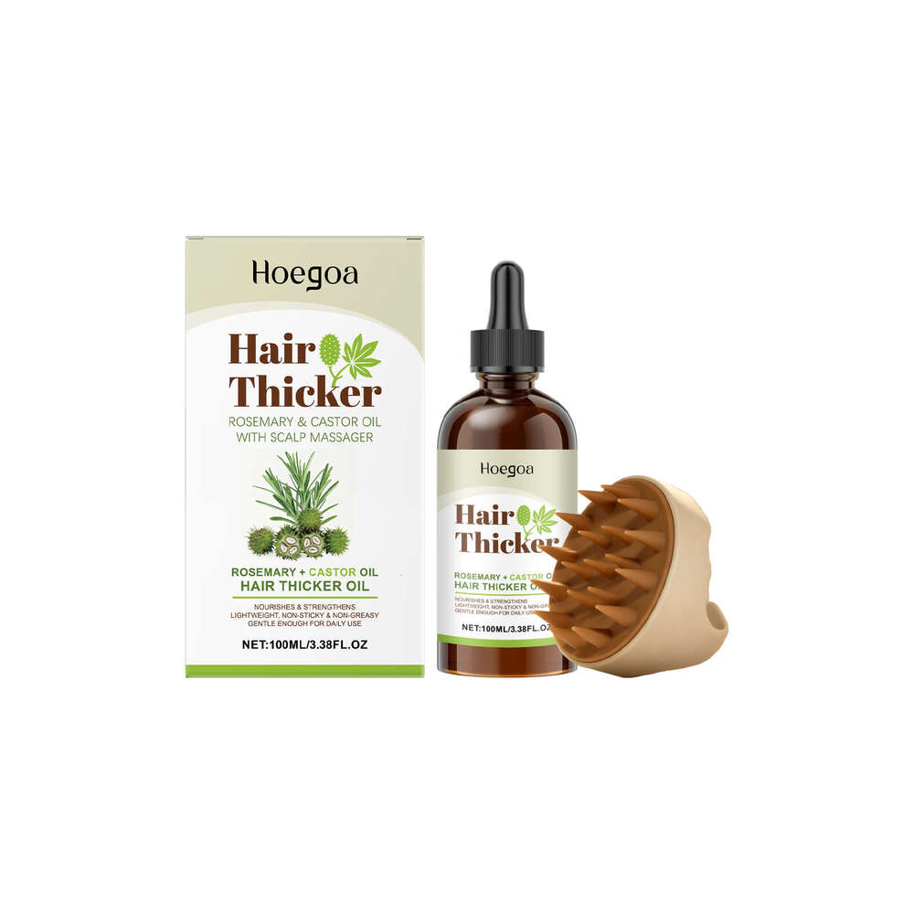 Hoegoa Rosemary Castor Care Essential Oil Moisturizes Massage Scalp Smooth Hair Shiny