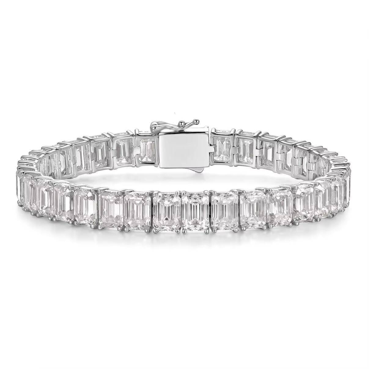 Hot-selling Luxury Large-Ct Bracelet Hip-Hop D-Color Moissanite Thickened Electroplating Premium Texture