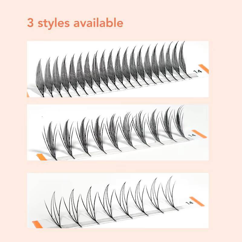 DIYDAY Super Light Comic 005 C D Curl Mink Individual Cluster Lashes for Wholesales and Customize