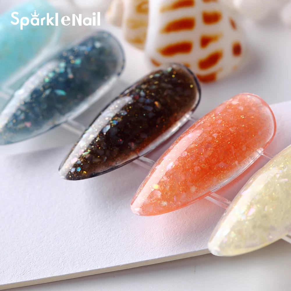 OEM ODM Hema Free Nail Gel Color Sand Shell Glitter Gel Factory Supply Wholesale 15ml 12 colors High Pigment Painting Uv Led Nail Art Gel Polish Good 