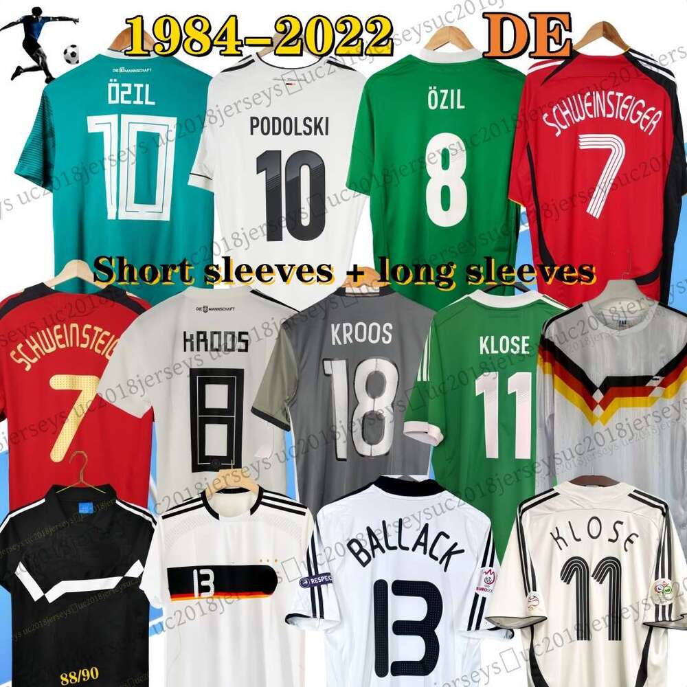 Maglie Da Calcio Germania RetrÃ² Verde 2006 08 2012 Littbarski Ballack Klinsman…