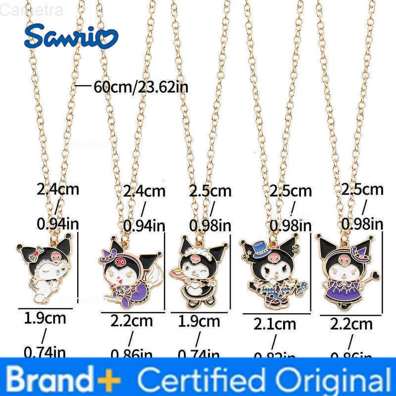 Sanrio 5pcs/set Kuromi Anime Cartoon Pendant Necklace Sweet Girl Clavicle Chain Fashion Cute Necklace Gift H251229