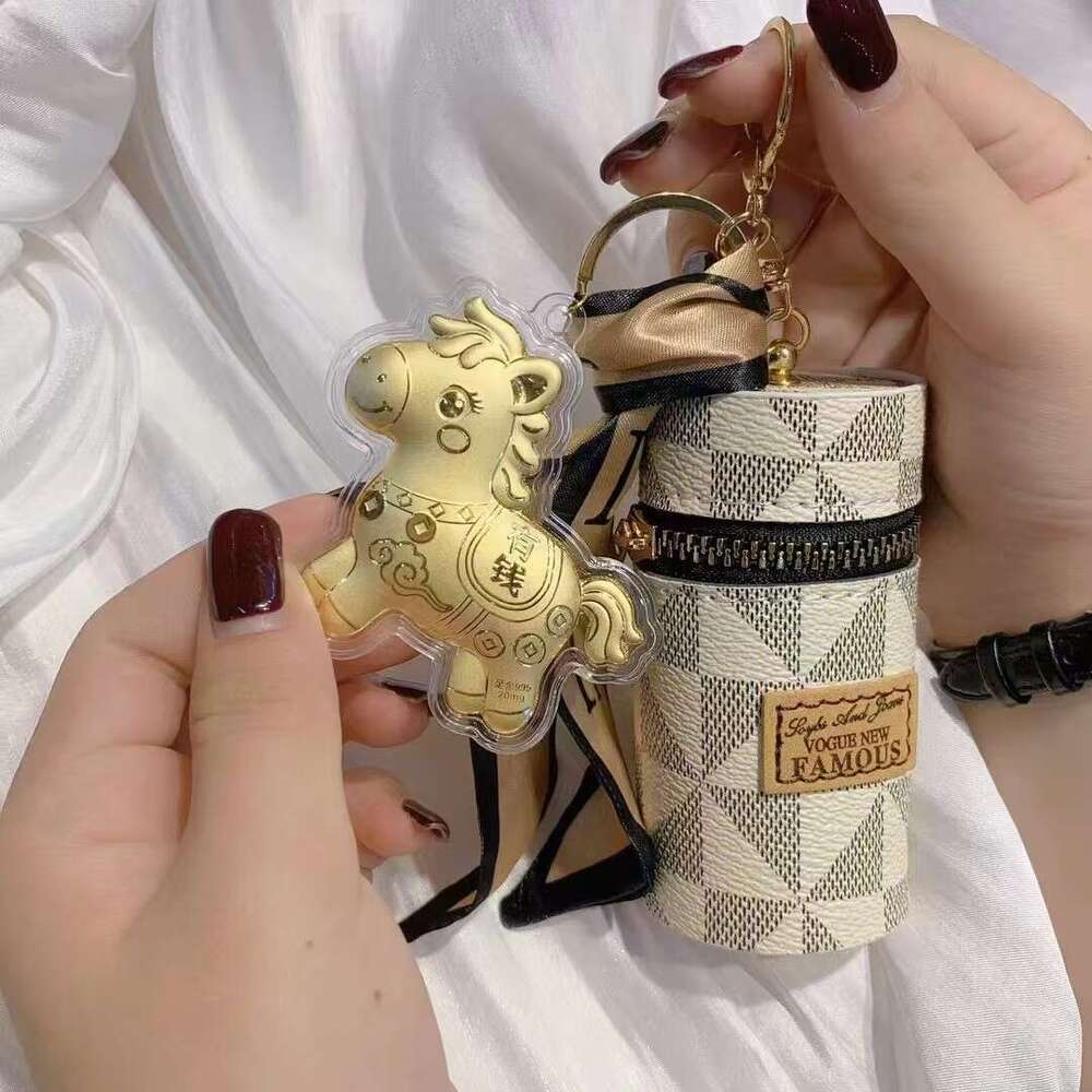 Pony-shaped Key Chain Mini Lip Bag Bag Charm Earphone Case Pendant