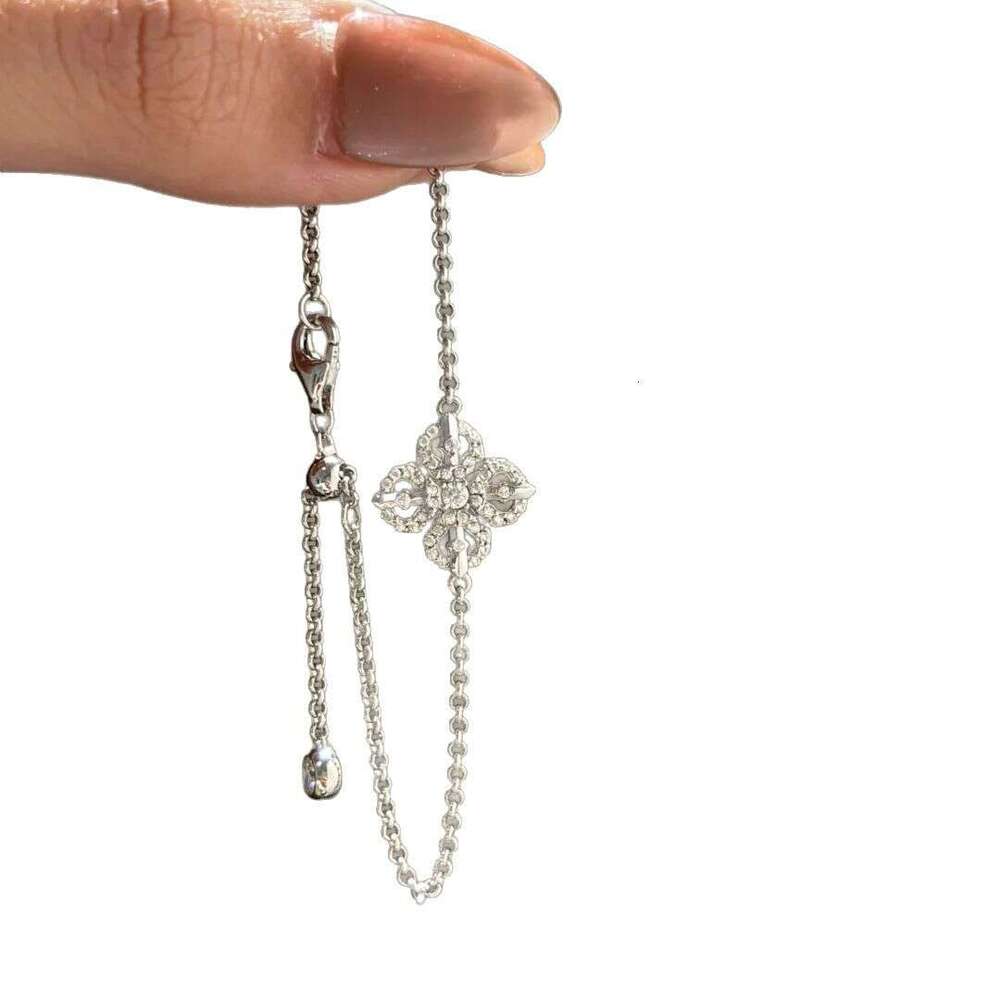 Cross-shaped Clover Bracelet Bracelet Luxe Full-Diamond Pendant Bracelet Light Luxury Versatile Jewelry