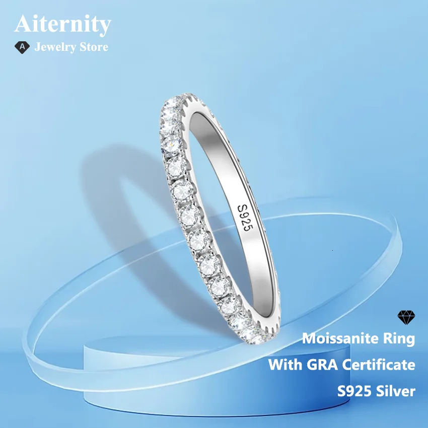 D Color Ring 925 Sterling Sliver With GRA Certificate Band Wedding Engagement Rings For Women 251225
