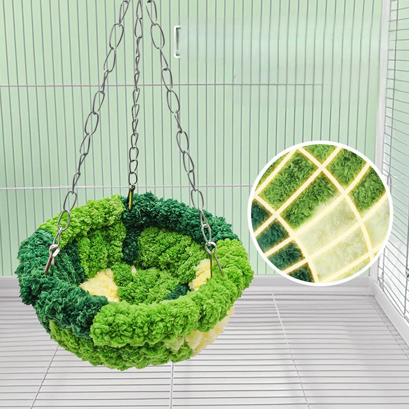 Bird Nest Cage Hammock Swing Warm Hatching House for Budgies Parakeets