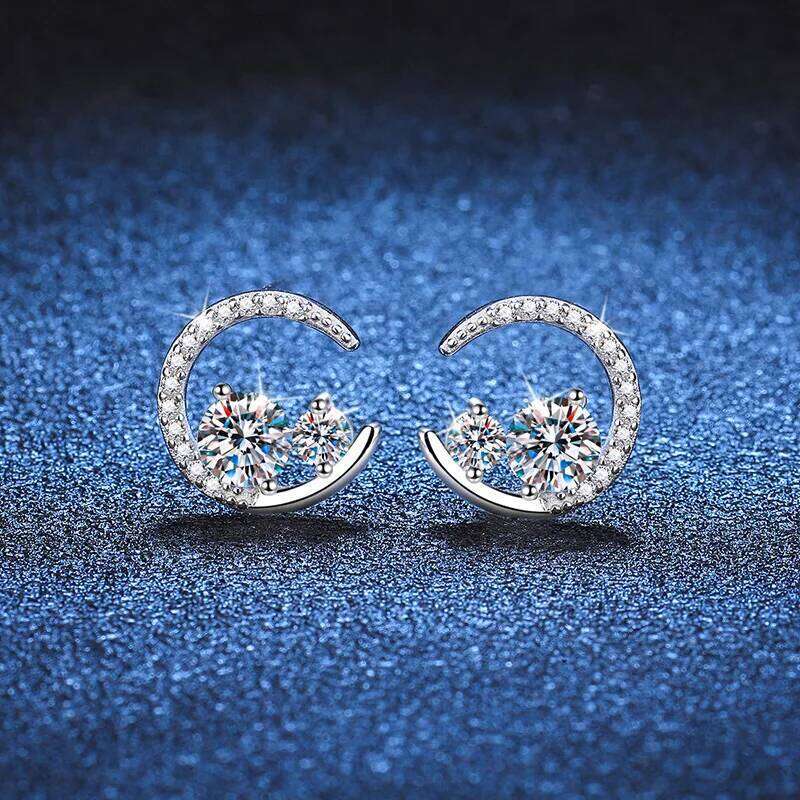 0.8ct D Color Moissanite Earrings for Women Lab Grown Diamond Ear Studs 925 Sterling Silver Fine Jewelry Gift be4