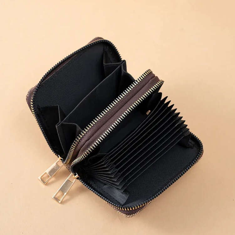 High-end multifunctional fashion designer wallet womens luxury short printed credit holder plaid money clip clutch multifunctional slot case zippered 