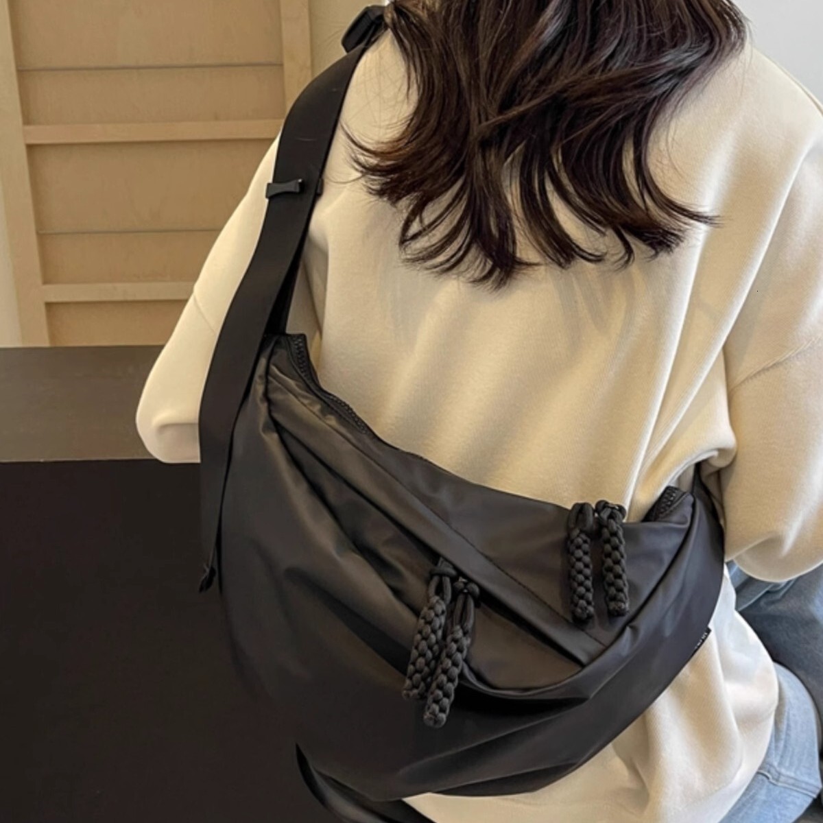 Women's crossbody bag new large capacity sports bike dumpling shoulder bag men's backpack luxury handbag shoulder bag
