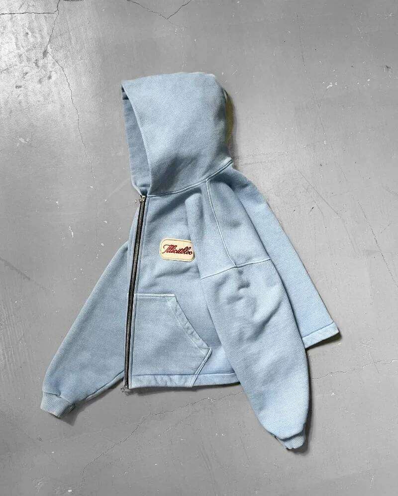 Y2K Fashion New Letter Embroidery Patch Loose Hooded Sweater Women Street Vintage Hip Hop Harajuku Leisure Couple Sports Hoodies