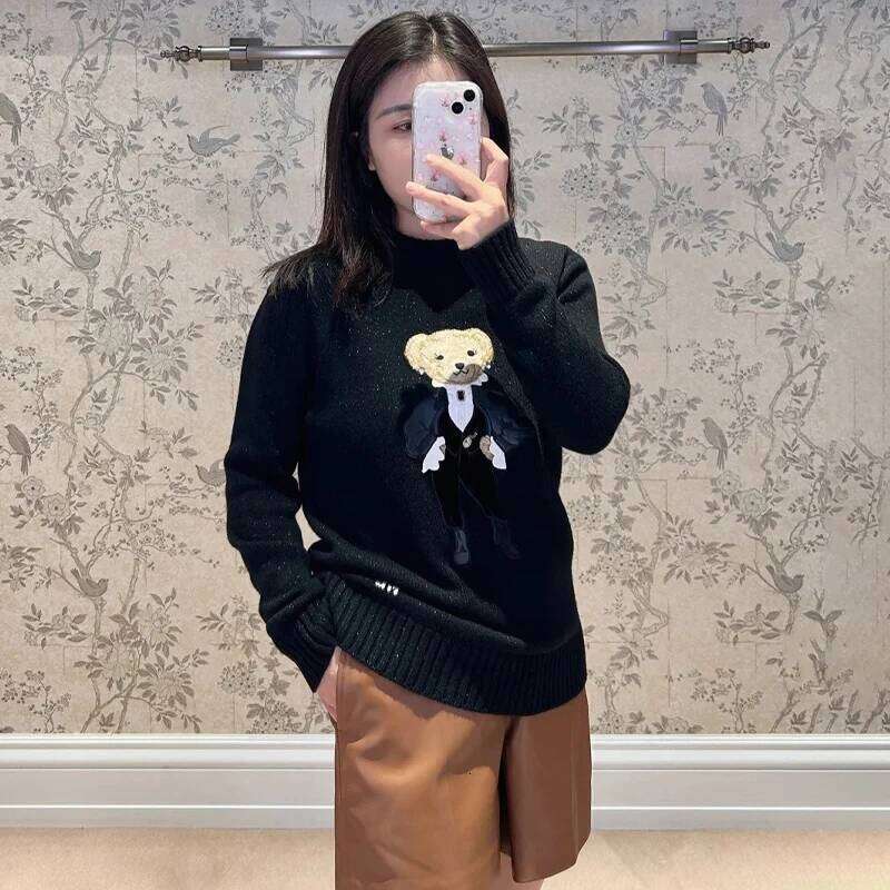 2025 Sweater Cashmere Knit Pullover Autumn Winter Long Sleeve Women Knitwear Top Coat Relaxed Fit Clothes