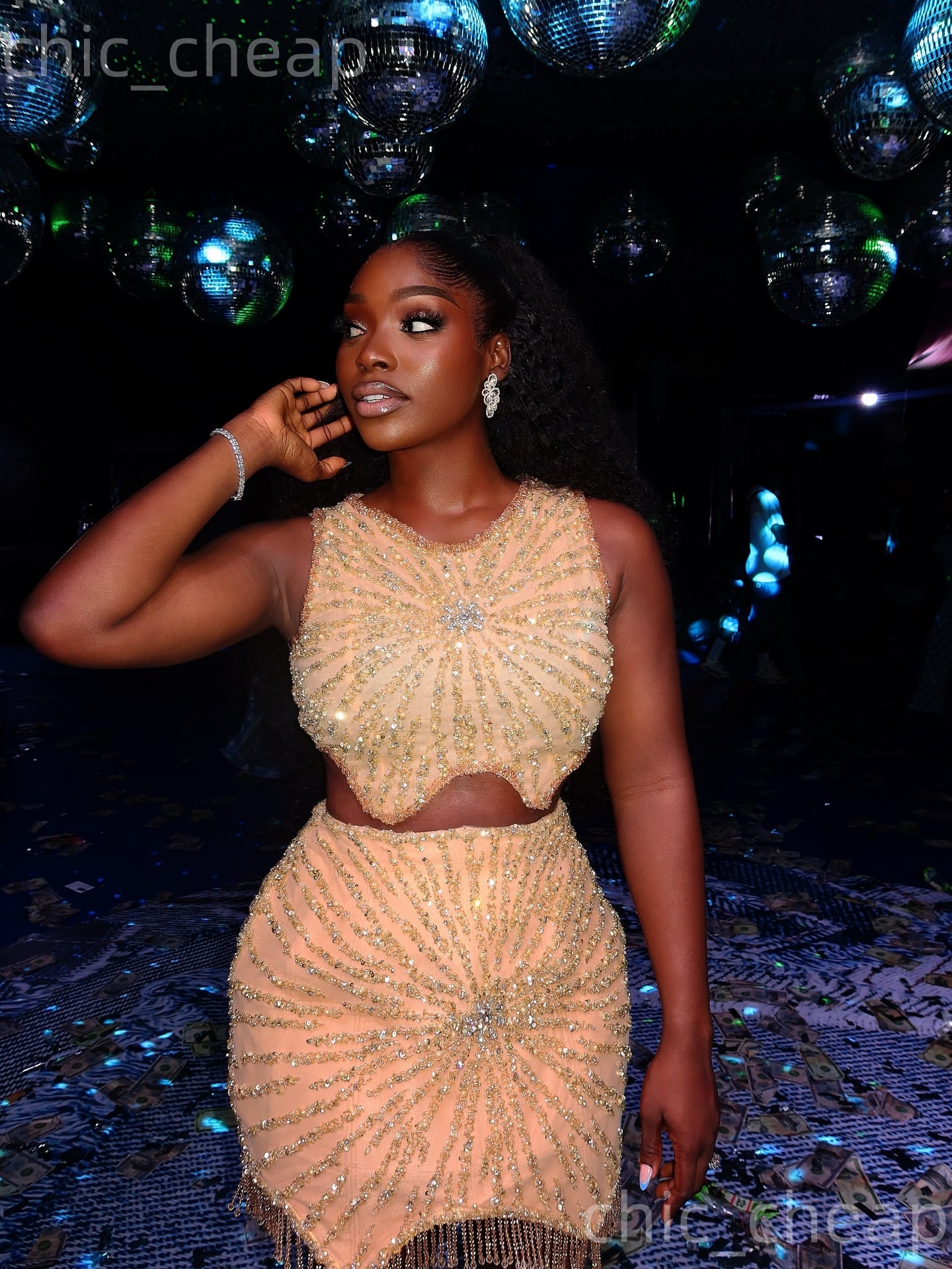 Chic Champagne Two Pieces Sheath 2026 Cocktail Dress Beaded Tassels Sequined Short Mini Graduation Homecoming Dresses For Special Occasions Sweetheart