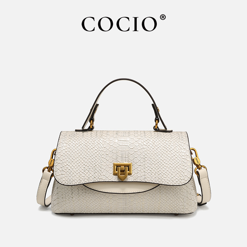 New Design COCIO Cross-border New Light Luxury Fashion Versatile Snake Pattern Versatile single-shoulder hand-held crossbody bag Free shipping
