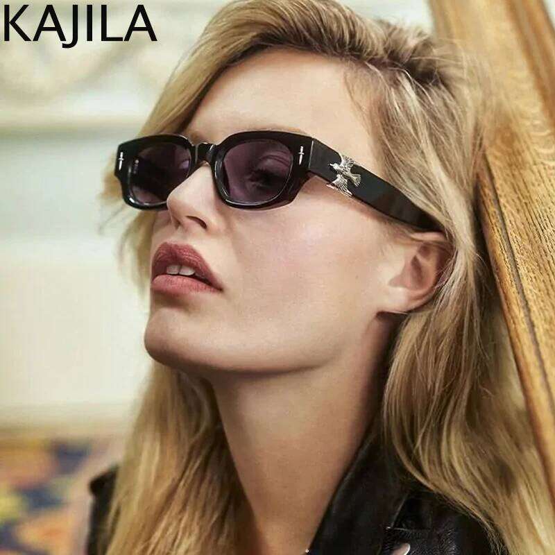 Small Rectangle Eagle Punk Sunglasses Men 2025 Luxury Brand Fashion Square Sun Glasses For Women Steampunk Shades Eyewear Uv400