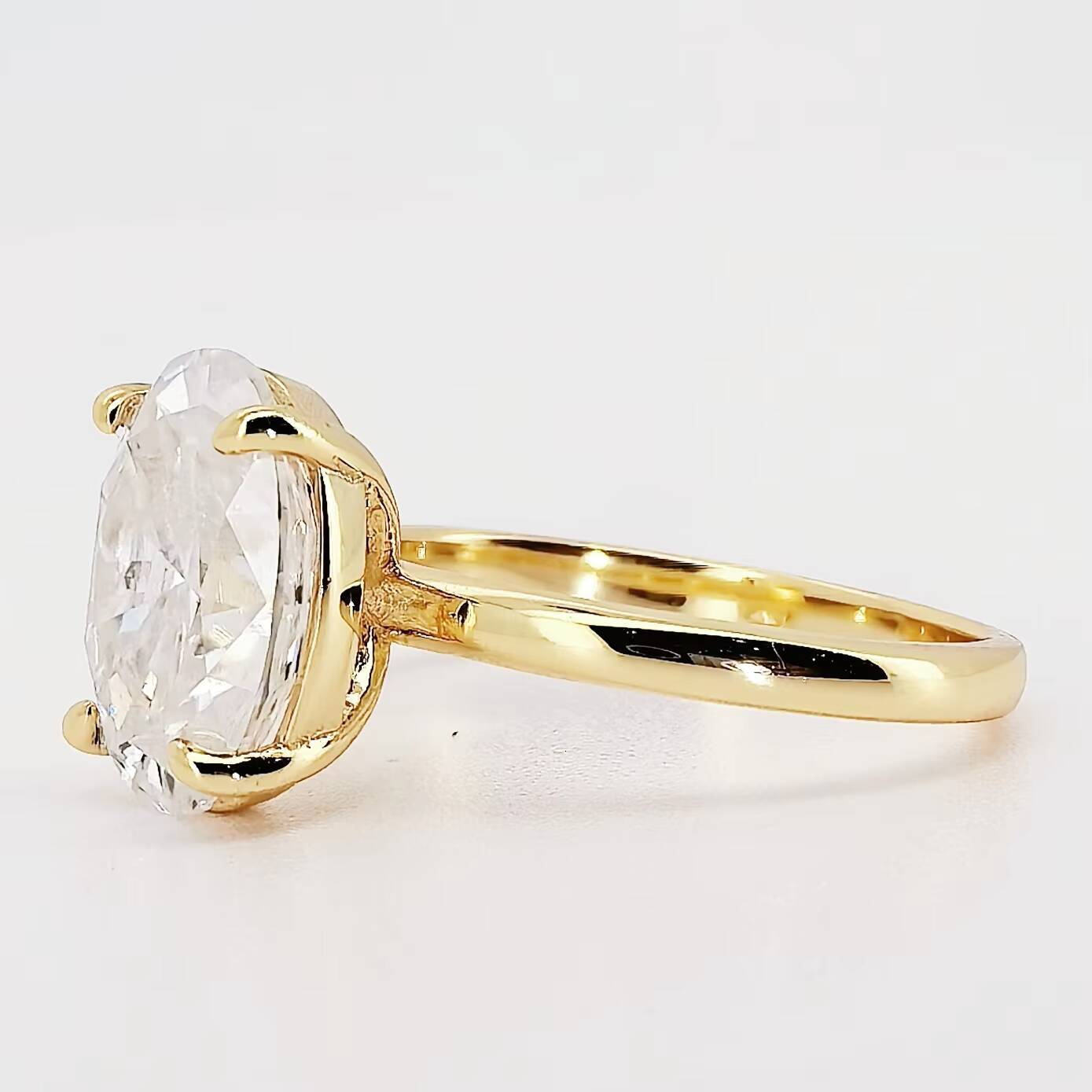 VVS Oval Cut Moissanite Diamond Engagement Ring S925 Sterling Silver GRA Certified Moissanite Rings