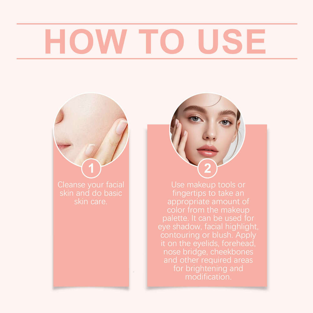 AMZ Multifunctional Eyeshadow Contour Blush Highlighter One Multi-use Daily Portable Makeup Palette