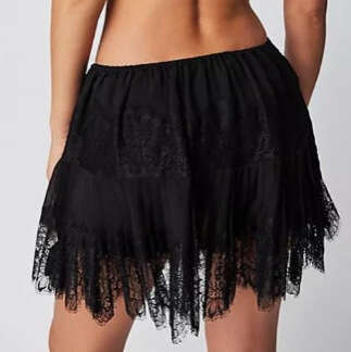 Women's Tiered Mini Skirt Sheer Ruffled Short Skirt Ballet Style Irregular Hem High Waist Skirt Sweet Girl Slimming