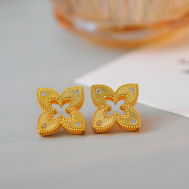 Luxury Brand Designer Jewelry 2024 New Four-Leaf Clover Gold Earrings Necklace Bracelet For Women, Light Luxury Niche Design, Simple Necklace Bracelet - view 8