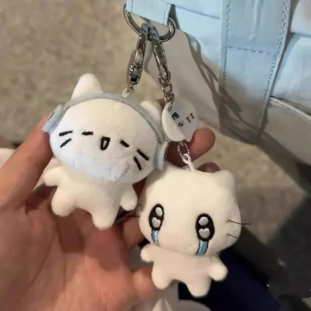 Arrival Headphone Cat Cartoon Stereo Modelling Cute Plush Doll Toy Bag Pendant for Girl Couple Korea Key Chains Gift 251219