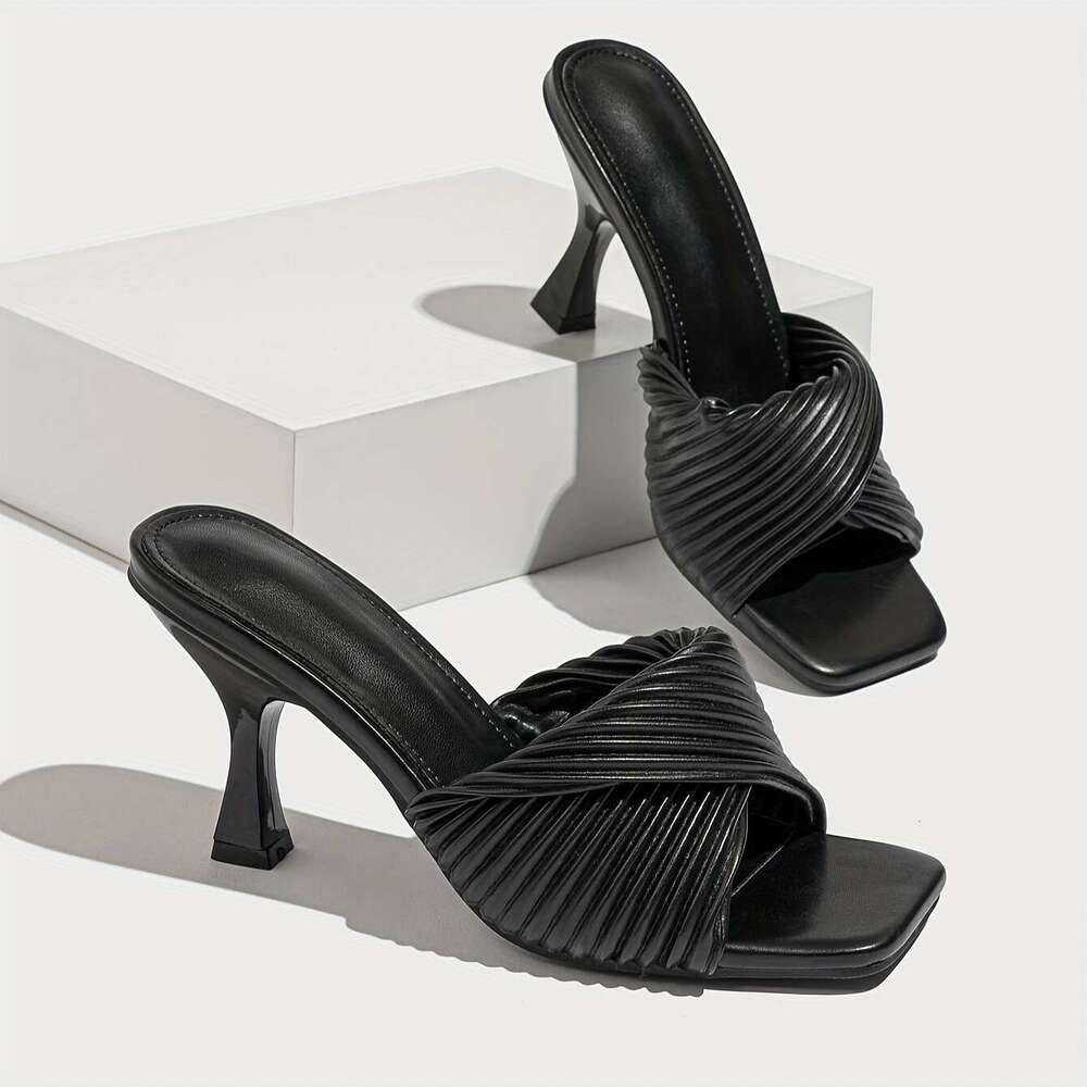 New Women's Sandals Summer Style Wedges Pumps High Heels Slip on Bling Fashion Gladiator Heels Shoes Ladies Open Toe Slides MOJIDASHU