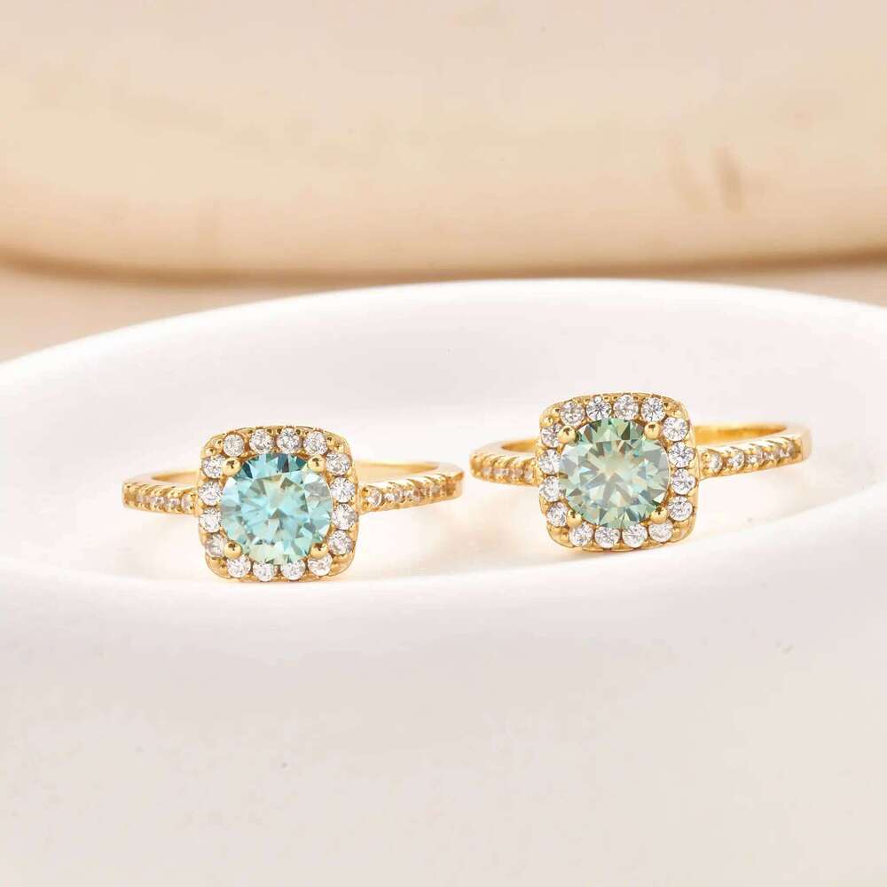 1 Ct 6.5mm Cut Moissanite For Women 925 Sterling Silver Round Brilliant Lab Diamond Engagement Rings 8cc