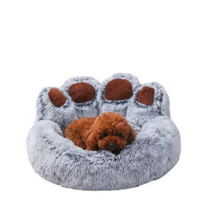 Thickened Warm Bear Paw Patterned Multi-functional Dog House for All Seasons