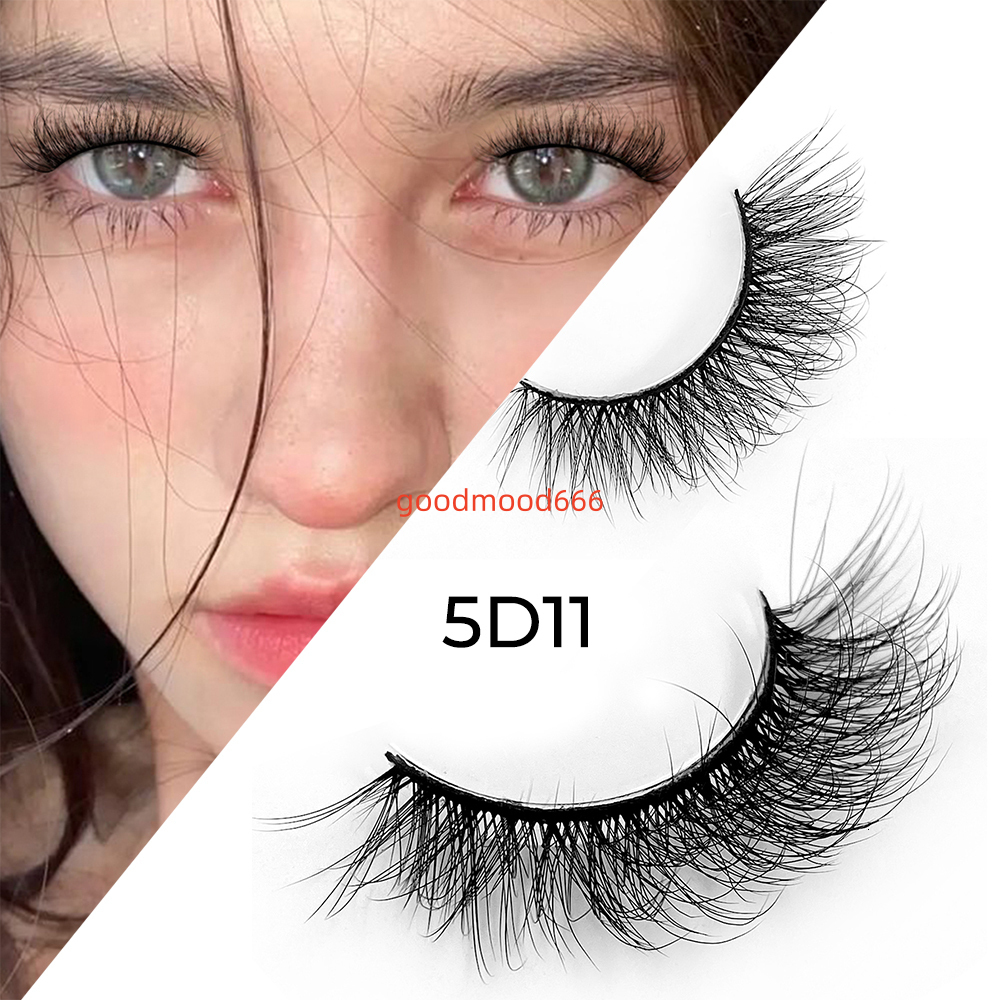 Wholesale Cat Eye Lashes Faux Mink Eyelashes Natural 15MM D Curl Strip Lashes 100 Faux Mink Lashes