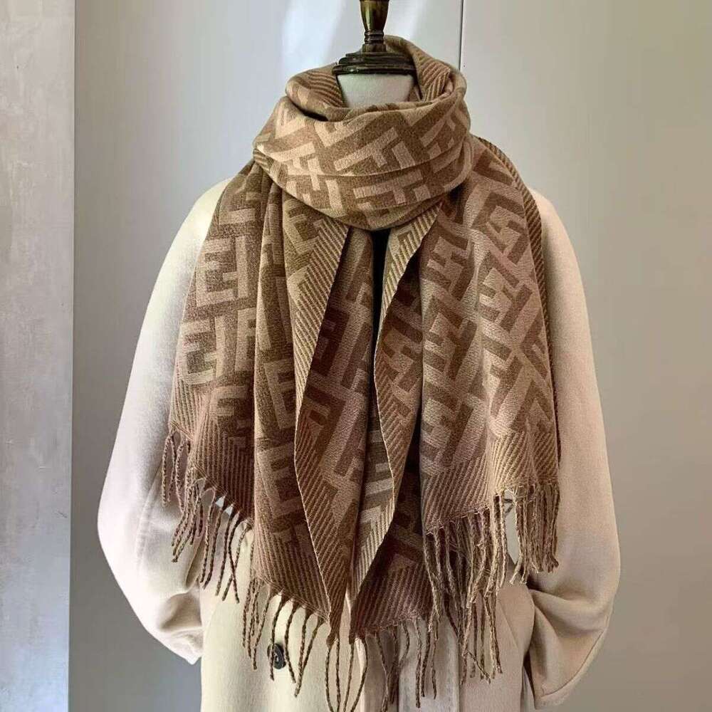 Autumn Winter Letter New Hot-Selling Scarf Tassel Shawl Fashion Trendy Warm Neck Warmer Unisex Versatile