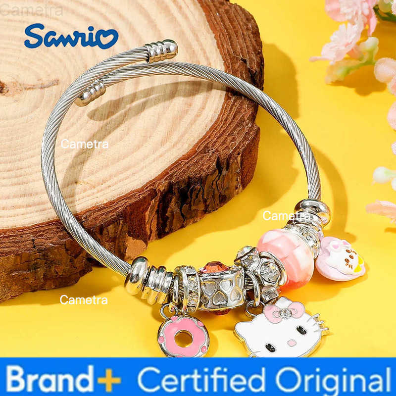 Sanrio Adorable Pompompurin Hello Kitty Charm Bracelet Adjustable Cute Bangle for Birthday Gifts H251229