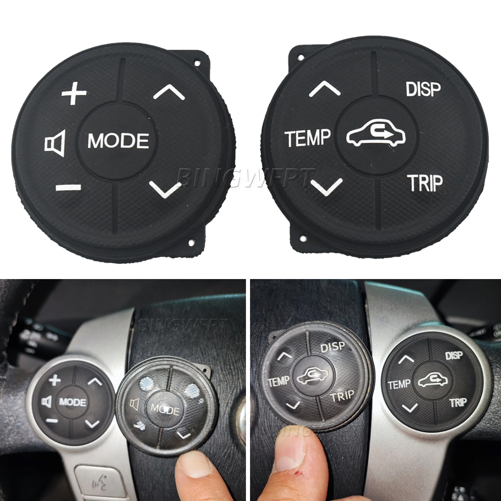 1 Pair Multifunction Steering Wheel Button Cover For Prius Plus 2012-2015 For Toyota prius V (zvw 40) 2013 Car Accessories