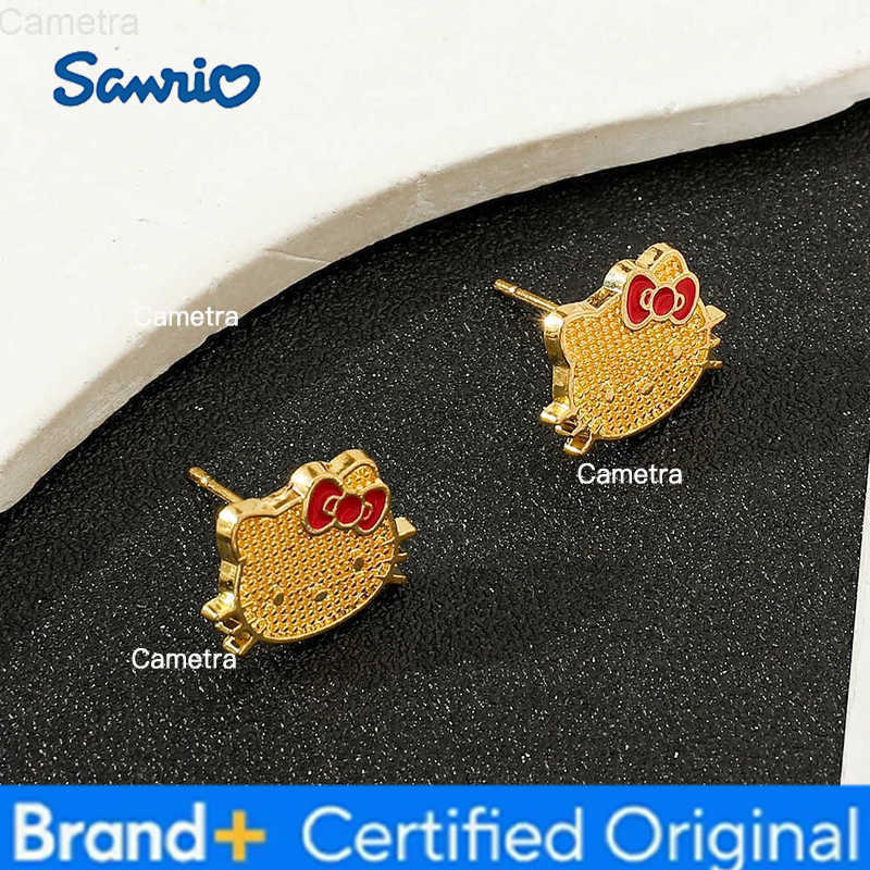 Sanrio Anime Hello Kitty Earrings Anime Cartoon Figure KT Cat Ear Stud Girl Jewelry Accessory Gifts H251229
