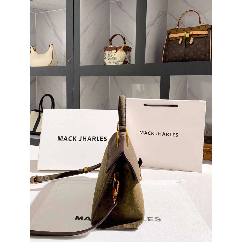 MACK JHARLES retro Matte Tote Bag for Women 2025 Autumn Winter New High-end Color-blocking Handbag