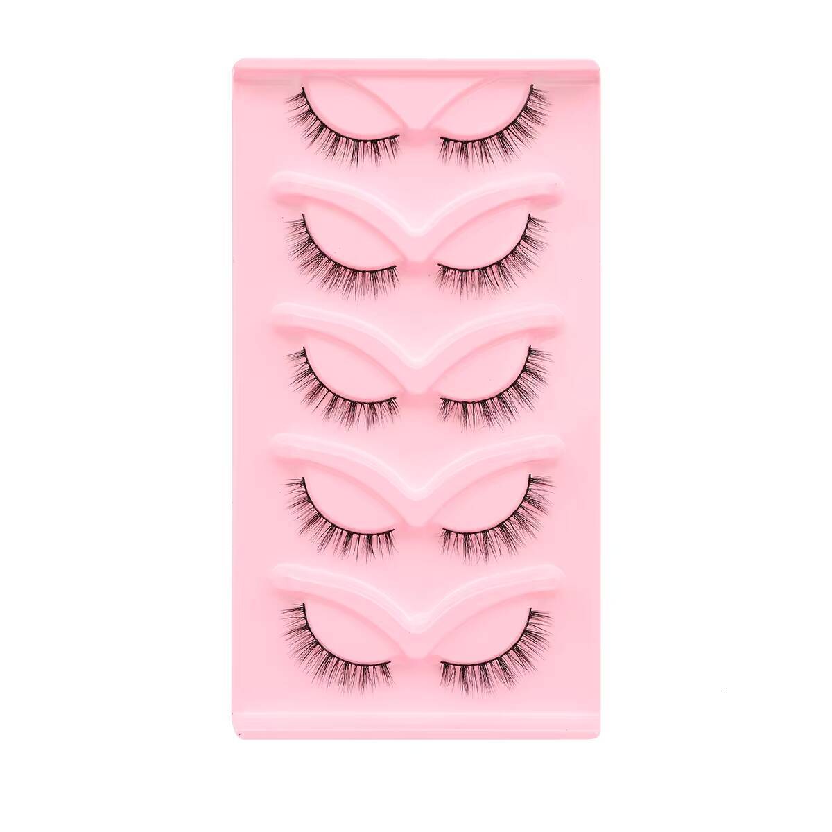 YEGZ-YJ-CD66 Natural Eyelashes Strip Eco-Friendly Vegan Domestic Chemical Fiber Curled Synthetic Hair 20mm Real Mink Full Strip