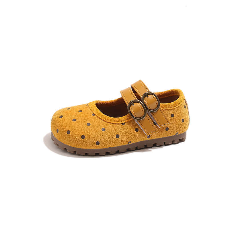 Children's Mori Style Polka Dot Leather 2025 Spring and Autumn New Korean Version Girls' Shallow Princess Shoes Soft Sole Flats