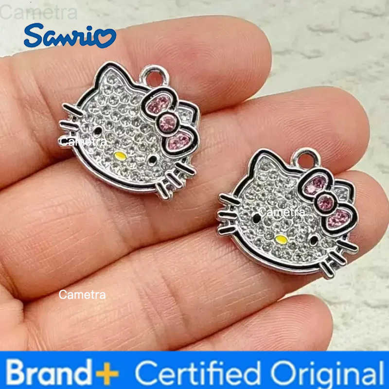 Sanrio 10pcs Hello Kitty Necklace Silver Color Layer Shining Bling Women Clavicle Chain Elegant Charm Wed Pendant Jewelry Gift H251229