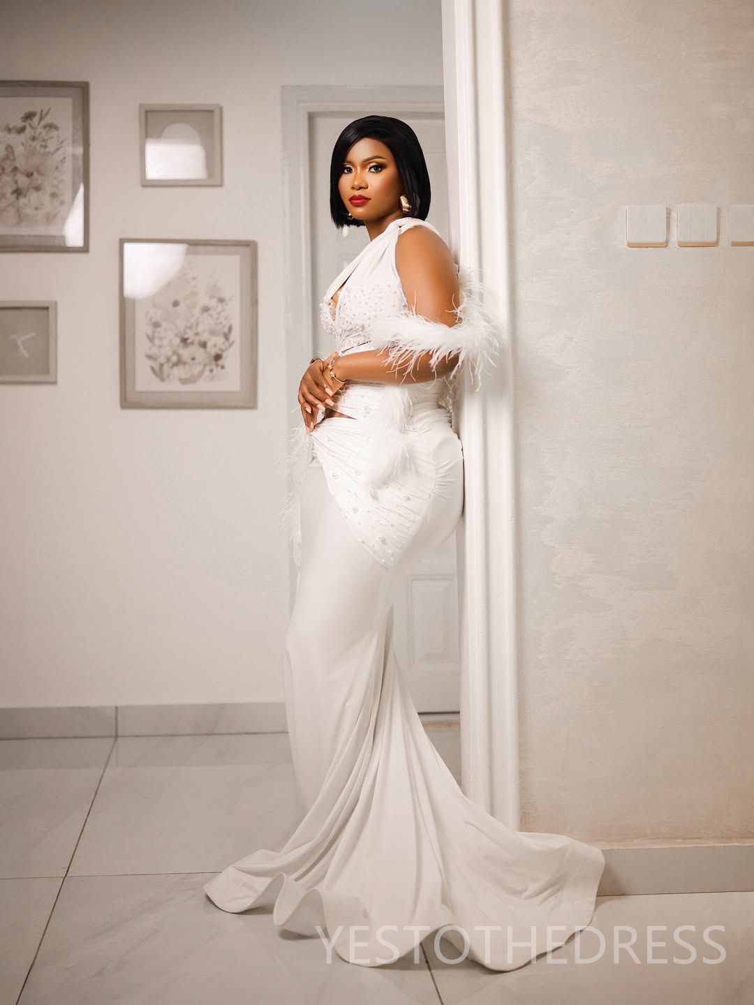 2026 Plus Size Light Ivory Prom Dress Mermaid Evening Dress Robe De Soiree One Shoulder Pearls Pleated Crystals Birthday Dress Second Reception Gown A