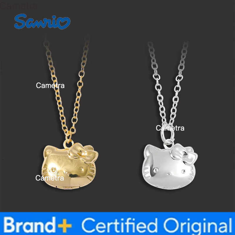 Sanrio Y2k Hello Kitty Necklace With Chain Imitation Pearl Necklace Korean Jewelry for Kids Girls Fashion Pendant H251229