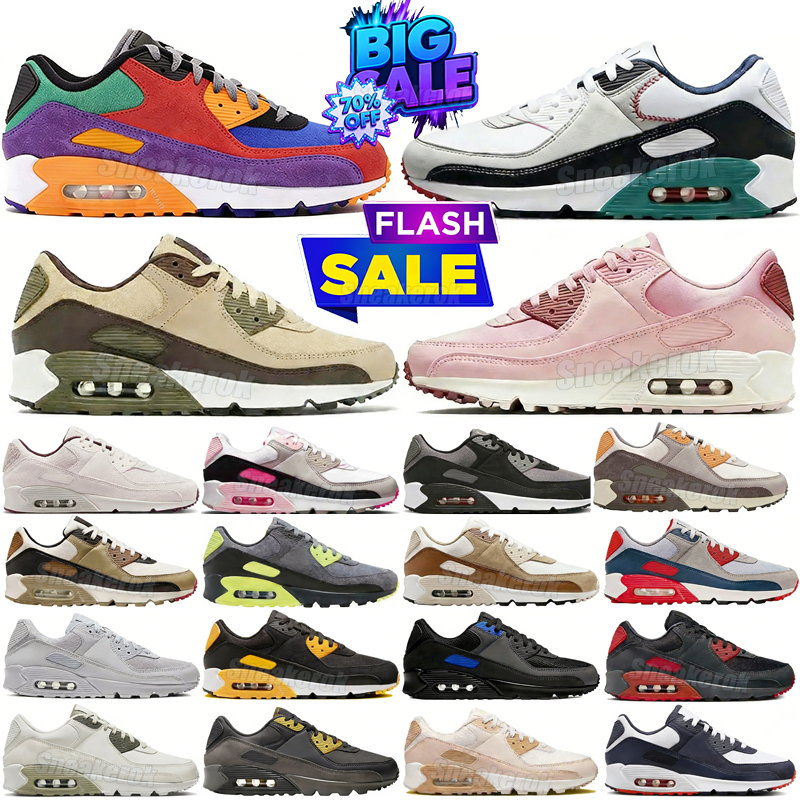 Classic 90 Running Shoes 90s Sports Sneakers Mens Womens Trainers Designer Triple Black White UNC Infrared Hyper Grape Royal Safety Orange Sail Vintage Outdoor